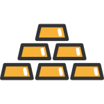 stack of gold bars icon