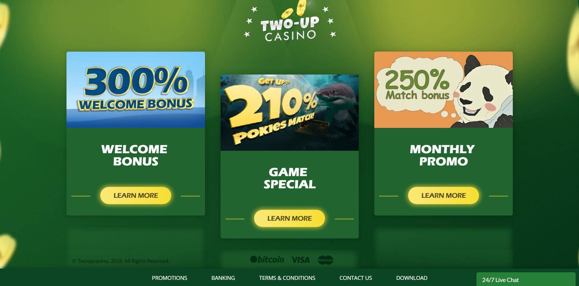 Two Up Casino Review No deposit bonuses on signup