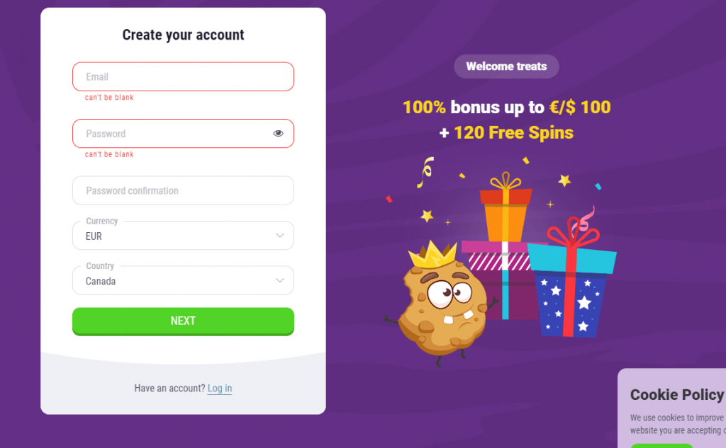Cookie Casino Canada Review