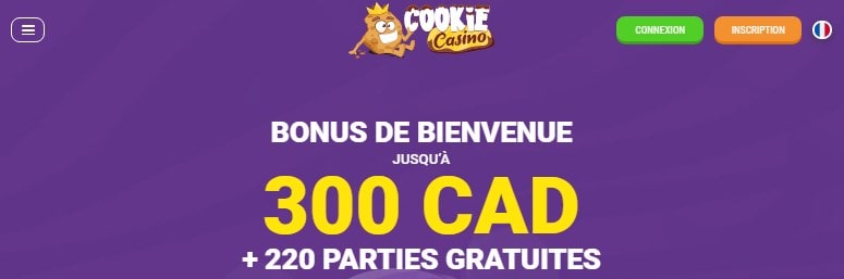 Cookie Casino bonus de bienvenue