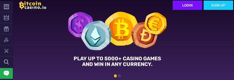 Bitcoincasino io Casino Homepage