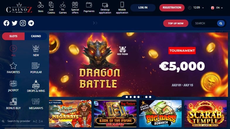 Casino-Z Casino Homepage