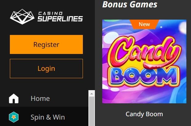 Superlines Casino Registration Step 1
