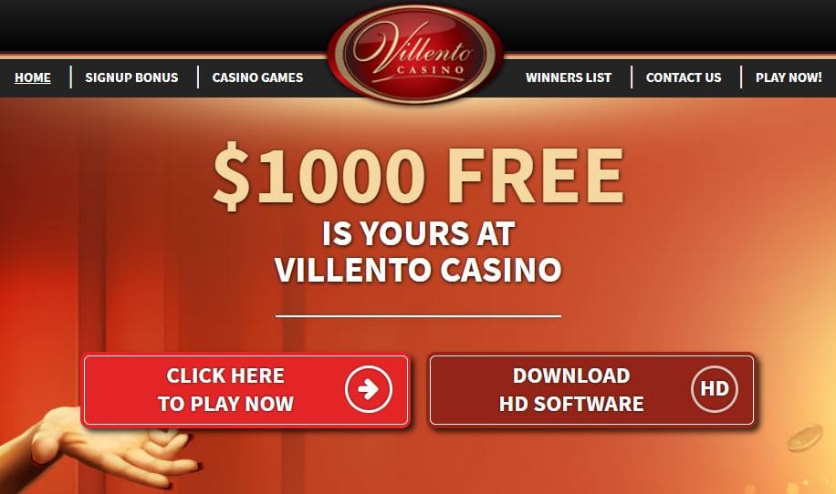 Villento Casino Registration Step 1