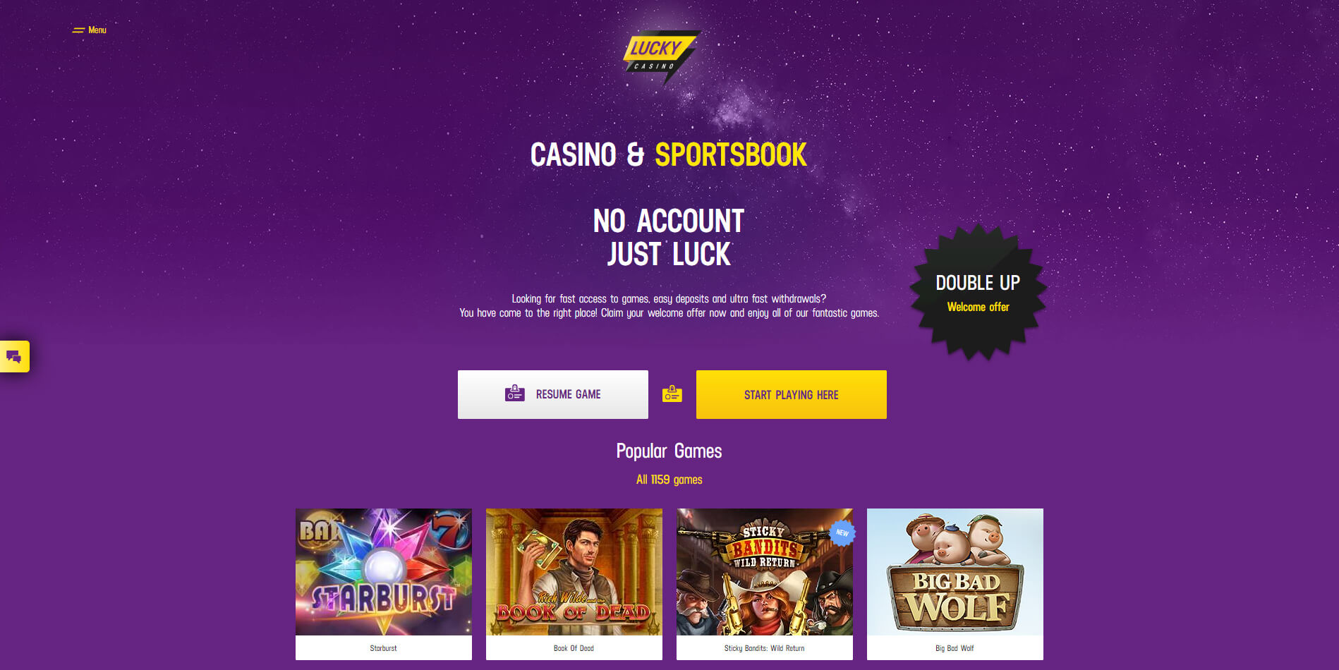 Lucky Casino sign up