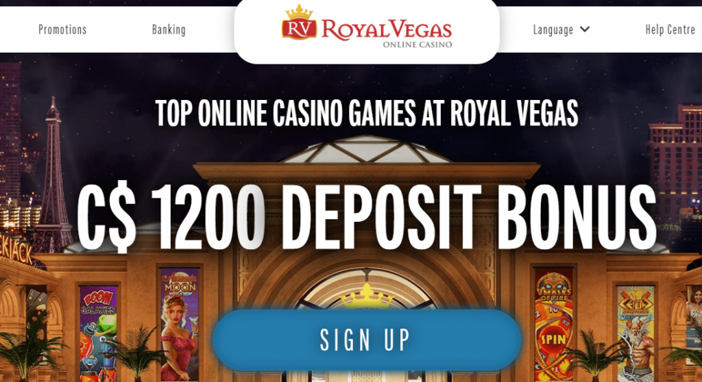 Royal Vegas casino welcome bonus offer