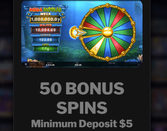 Jackpot City $5 deposit bonus